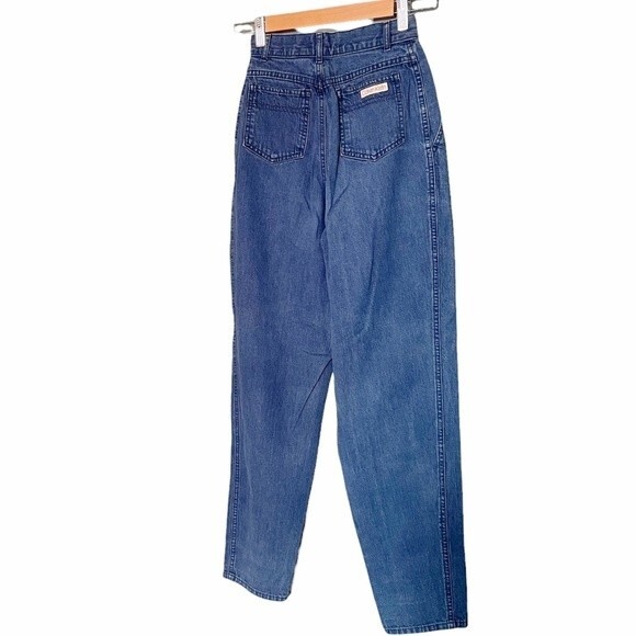 Vintage 1980s Calvin Klein Pleated Mom Jeans Indigo Wash 100% Cotton Size 5 | 24 - Picture 7 of 12